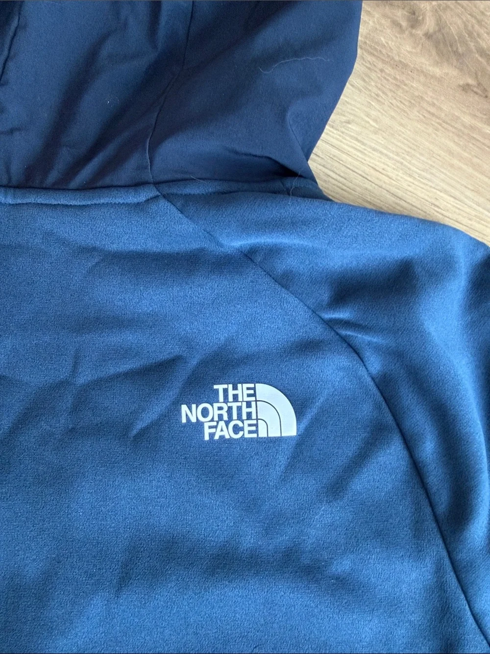 The North Face Men's Navy and Royal Blue Hooded Zip Pullover